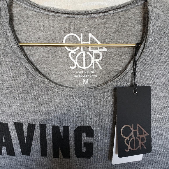 Chaser gray Saving Myself For Tacos graphic tee - Picture 3 of 5